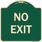 Signmission Designer Series Sign-No Exit, Green Heavy-Gauge Aluminum, 18" L, 18" H, G-1818-9831 A-DES-G-1818-9831 - alternate 1